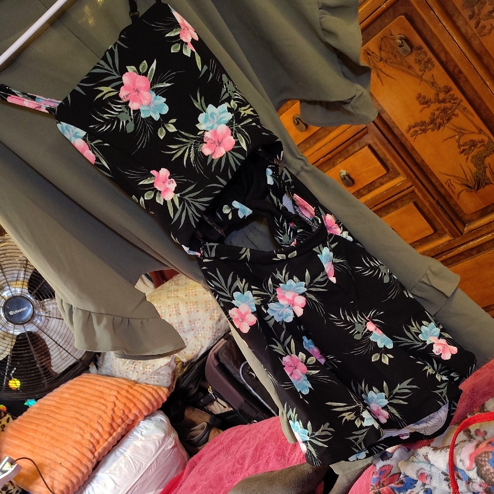 Victoria Emerson Black Floral Jumpsuit